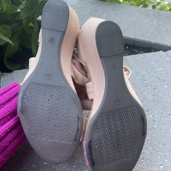 Bueno Women's Iona Metallic Pale Pink Leather W/Rose Metallic Size 37 - Picture 11 of 14